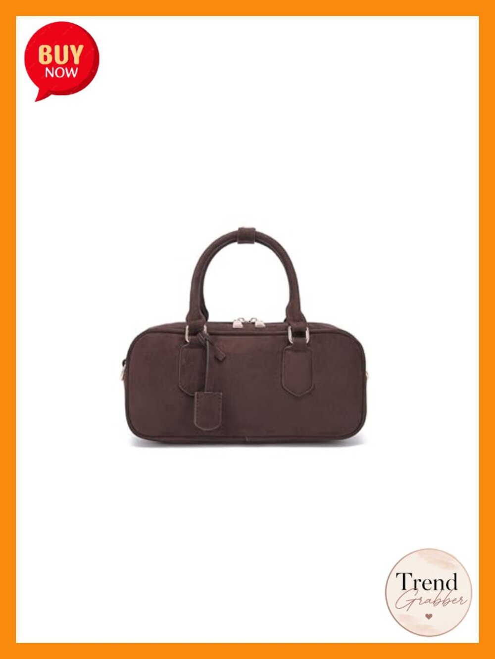 Faux Suede Crossbody Bag Small Barrel Shoulder Purse Autumn Winter